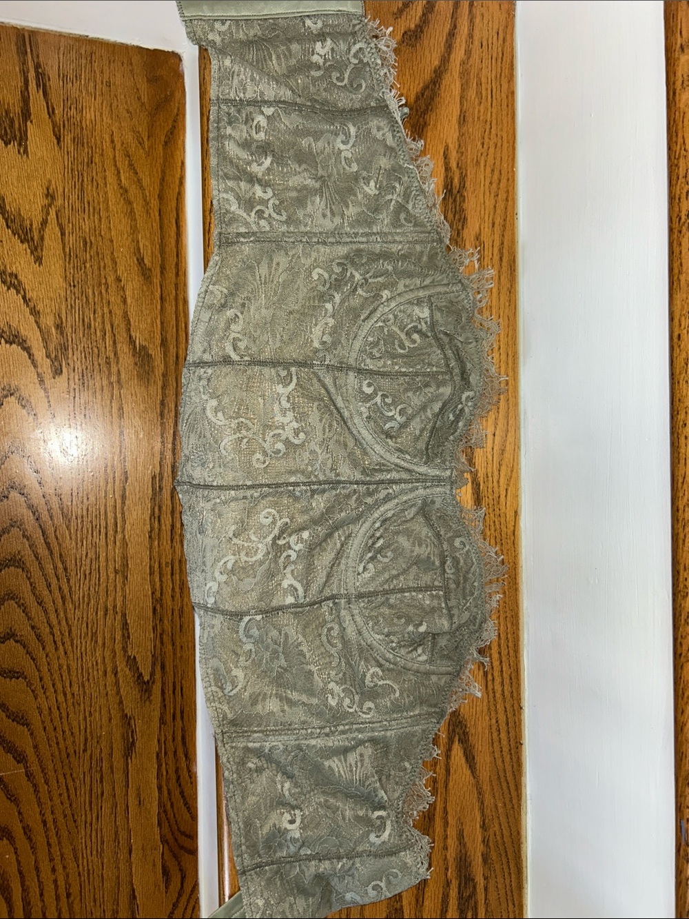 Free People Lace-Overlay Mini Skirt in Sage Green
